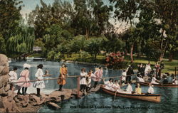 Scene at East Lake Park Los Angeles, CA Postcard Postcard Postcard