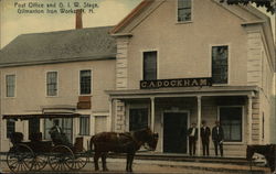 Post Office and G.I.W. Stage Gilmanton Ironworks, NH Postcard Postcard Postcard