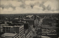Bird's-Eye View Looking East from St Paul and Main Sts. Rochester, NY Postcard Postcard Postcard
