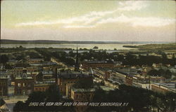 Birds-Eye View From Roof of Court House Canandaigua, NY Postcard Postcard Postcard