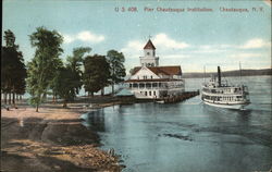 U.S. 408. Pier Chautauqua Institution Postcard