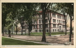High School and Glen Street Postcard