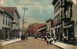 First Street Looking West Ilion, NY Postcard Postcard Postcard