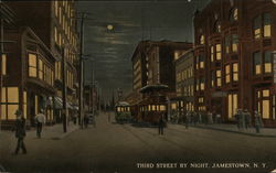 Third Street by Night Postcard