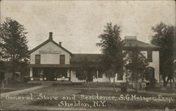 General Store and Residence Sheldon, NY Postcard Postcard Postcard