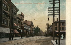 Main Street looking East Poughkeepsie, NY Postcard Postcard Postcard