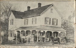 Post Office and General Store, Long Island Massapequa, NY Postcard Postcard Postcard