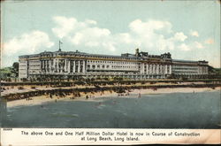 Hotel Construction on Long Island Postcard