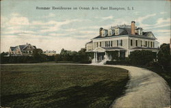 Summer Residences on Ocean Avenue, Long Island Postcard
