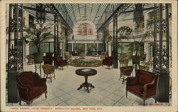 Public Lounge, Hotel Endicott, Manhattan Square, New York City Postcard Postcard Postcard