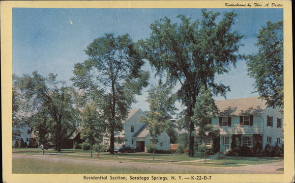 Residential Section Saratoga Springs New York