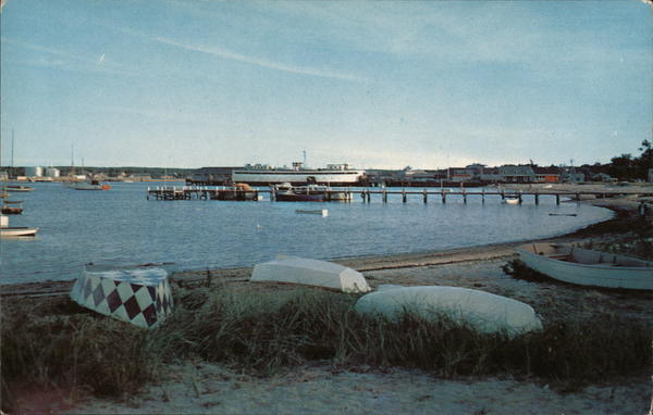 Yacht Basin, Ferry Boat at Pier, Vineyard Haven Martha's Vineyard Massachusetts