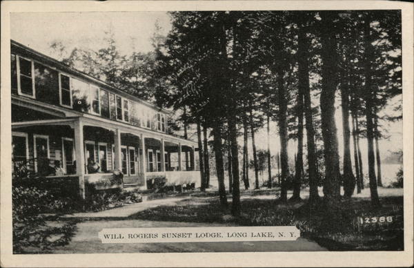 Will Rogers Sunset Lodge Long Lake New York