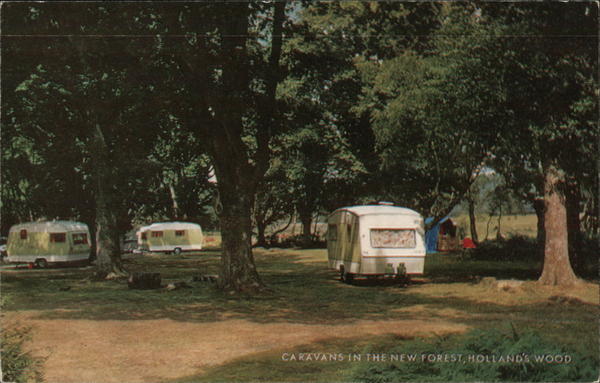 Caravans in the New Forest, Holland's Wood England