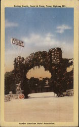 Boulder Courts Pecos, TX Postcard Postcard Postcard