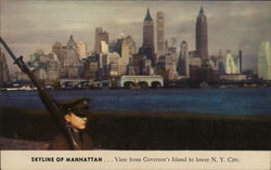 Skyline of Manhattan Postcard