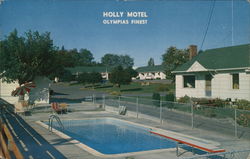 Holly Motel Olympias Finest Washington Postcard Postcard Postcard