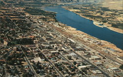 Aerial View of Wenatchee Washington Postcard Postcard Postcard