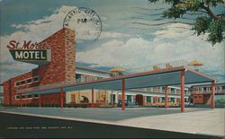 St. Moritz Motel Postcard