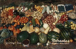 Greetings From Nebraska: Food Basket of the Nation Vegetables Postcard Postcard Postcard