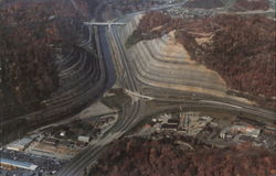 Aerial View North Pikeville Cut-Thru Kentucky Postcard Postcard Postcard