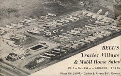 Bell's Trailer Village & Mobile Home Sales Postcard