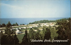 Lakeshore Park Campground Saint Ignace, MI Postcard Postcard Postcard