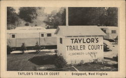 Taylor's Trailer Court Bridgeport, WV Postcard Postcard Postcard