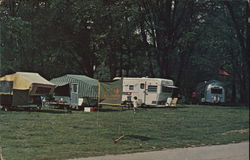 Riverside Camping Postcard