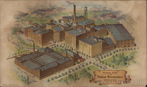 Aerial View of the Pabst Breweries Milwaukee Wisconsin
