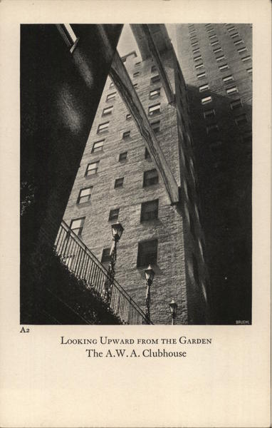 Looking Upward from the Garden, The A.W.A. Clubhouse New York