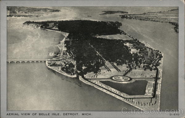 Aerial View of Belle Isle Detroit Michigan