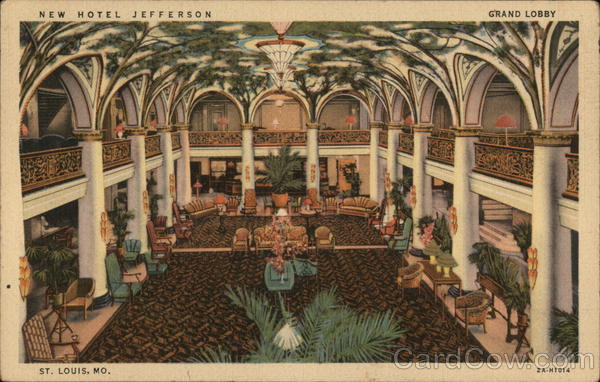 New Hotel Jefferson, Grand Lobby St. Louis Missouri
