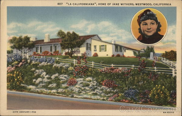 La Californiana, Home Of Jane Withers, Westwood Los Angeles