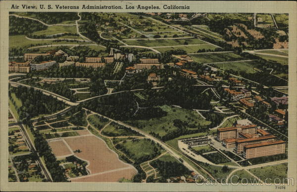 Air View, US Veterans Administration Building Los Angeles California
