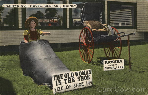 Perry's Nut House Displays Belfast Maine