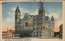 Union Station, 10th and Broadway Postcard