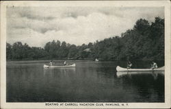 Boating at Carroll Vacation Club Pawling, NY Postcard Postcard Postcard