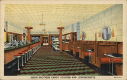 Smith Brothers Candy Counter and Luncheonette Poughkeepsie, NY Postcard Postcard Postcard