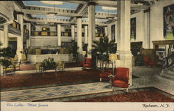 The Lobby - Hotel Seneca Rochester, NY Postcard Postcard Postcard