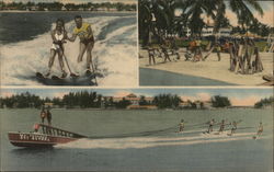 All American Water Ski School Postcard