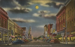 Patterson Street at Night Postcard