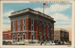 Federal Building, Post Office, and Y. M. C. A. Lockport, NY Postcard Postcard Postcard