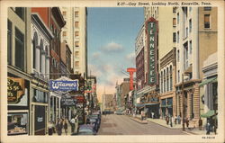 Gay Street, Looking North Knoxville, TN Postcard Postcard Postcard
