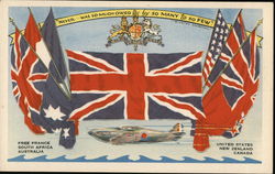 Allied Flags and Plane Allied Flags and Plane
