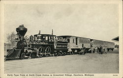 Early Type Train at Smith Creek Station, Greenfield Village Dearborn, MI Postcard Postcard Postcard
