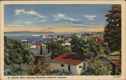 Mackinac Island in Distance Postcard