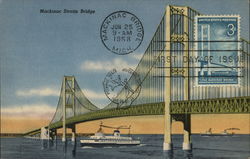 Mackinac Straits Bridge Postcard