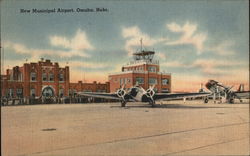 New Municipal Airport Omaha, NE Postcard Postcard Postcard