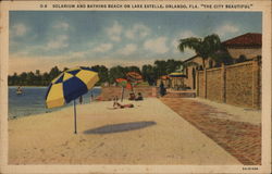 Solarium and Bathing Beach on Lake Estelle Orlando, FL Postcard Postcard Postcard
